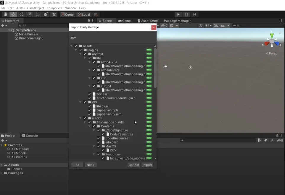 Universal AR Zappar Unity