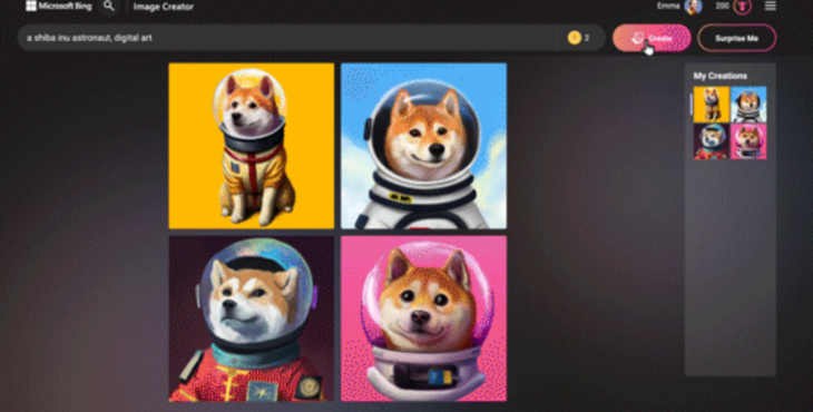 Image Creator de Microsoft inteligencia artificial