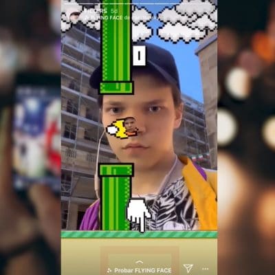 Flying Face o Flappy Bird de Instagram