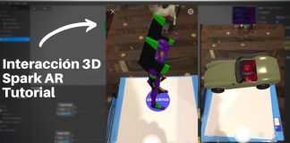 spark AR 3d interaccion rotate scale