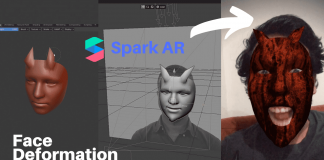 spark AR face deformation