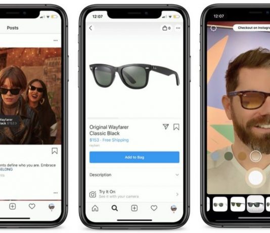 instagram try on spark ar realidad aumentada