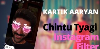 Kartik Aaryan instagram filter
