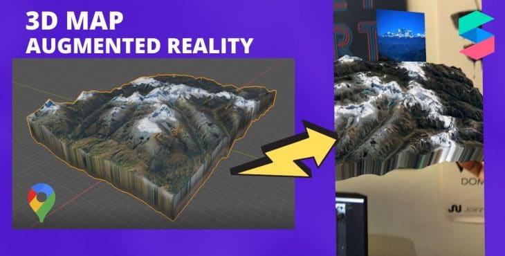 3D map Blender GIS Spark AR