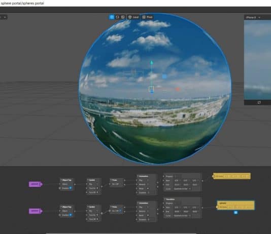 spark ar 360 sphere portal