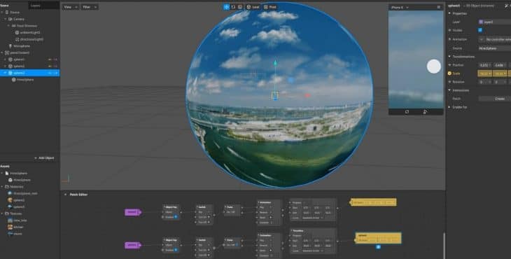 spark ar 360 sphere portal