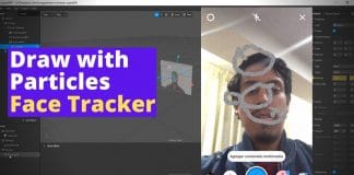 draw particles spark ar face tracker
