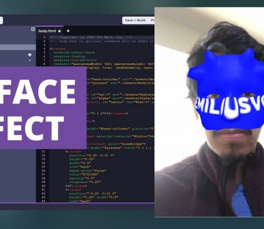 8th wall ar face effect