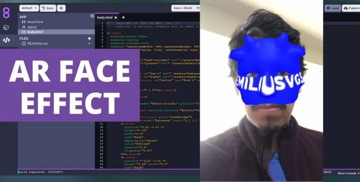8th wall ar face effect