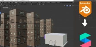 edificios en blender Spark AR