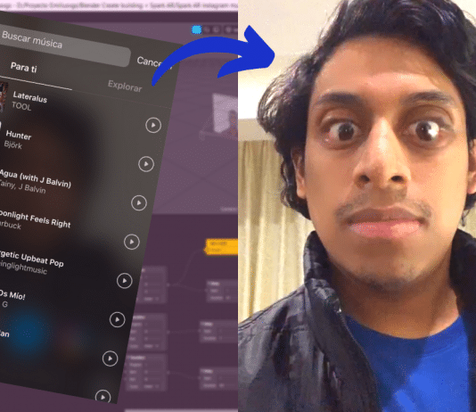 spark ar face deformation music reactive