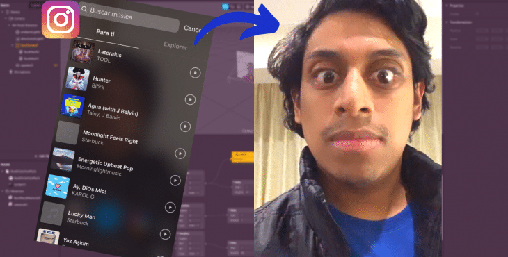 spark ar face deformation music reactive