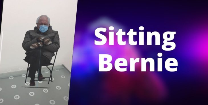 sitting bernie realidad aumentada
