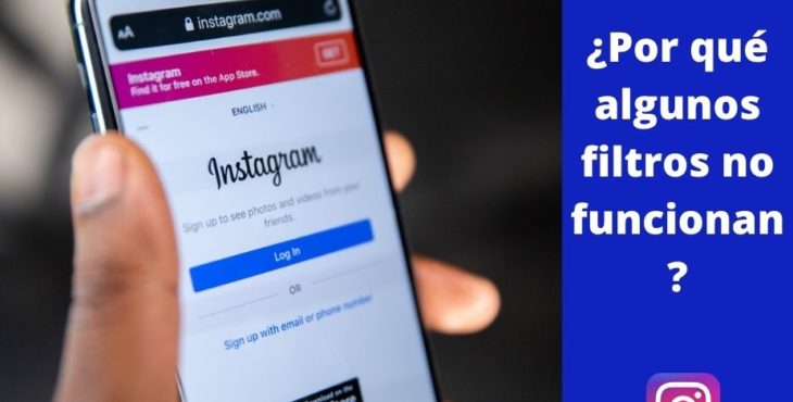 filtros de instagram no funcionan