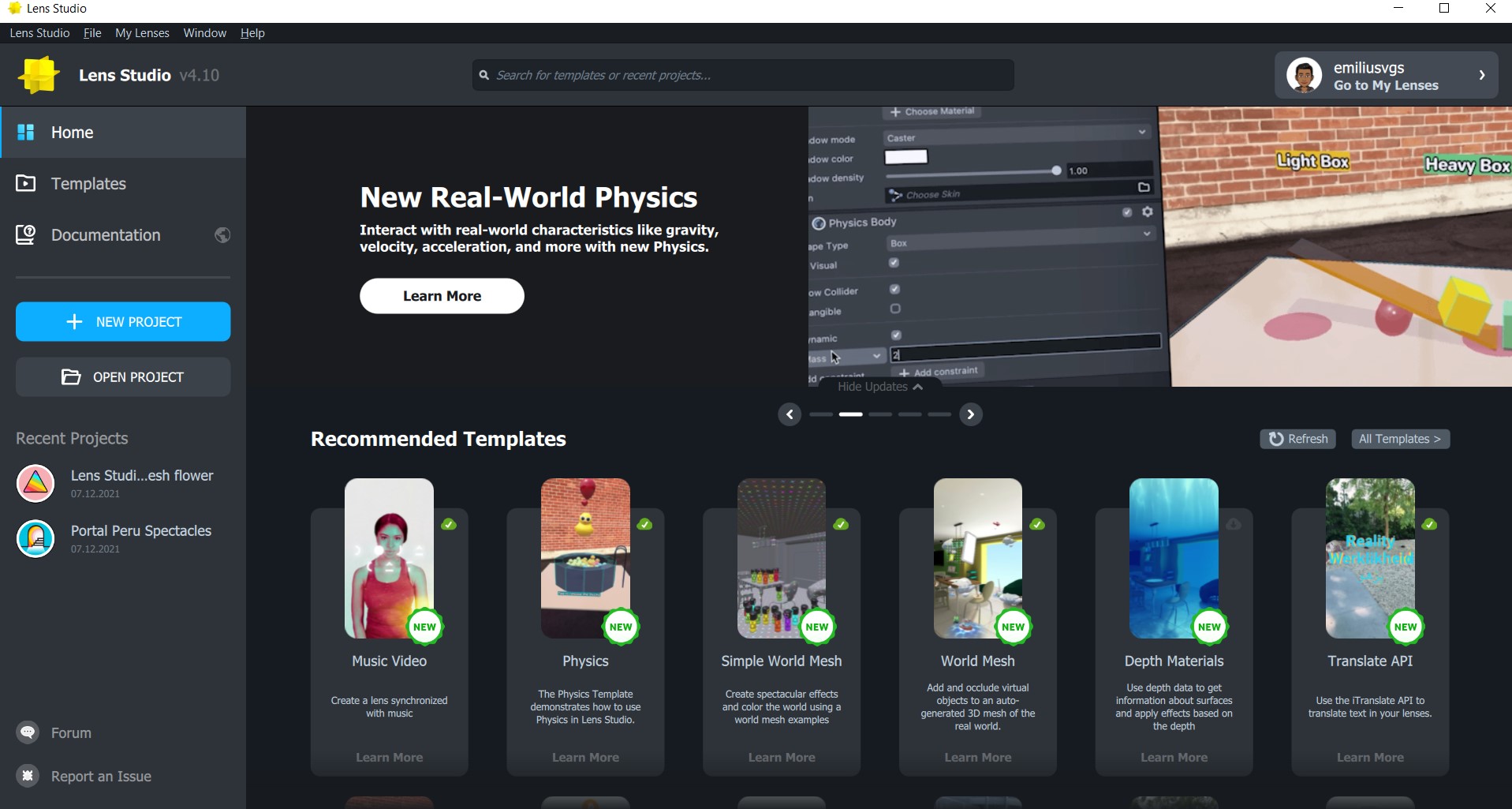 Lens Studio 4.10 World Mesh, APIs para crear realidad aumentada