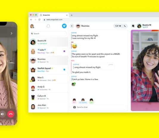 snapchat web servicio