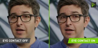nvidia broadcast eye contact
