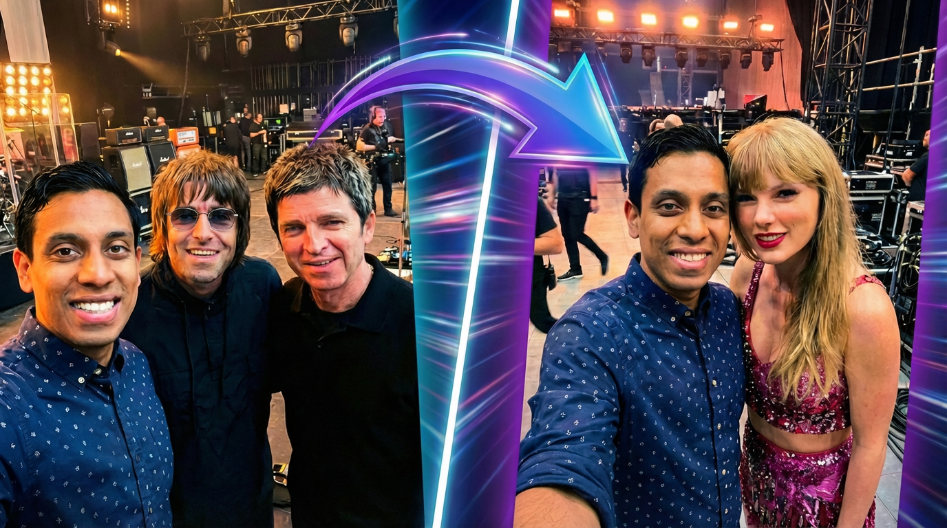 Crear Cómo crear Selfie con famosos IA | Selfie Transitions