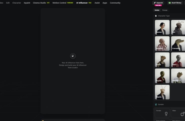 Crea un influencer IA con Higgsfield IA INFLUENCER STUDIO ai influencer studio emilius